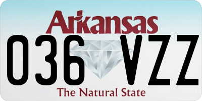 AR license plate 036VZZ