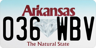 AR license plate 036WBV