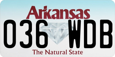 AR license plate 036WDB