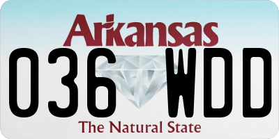 AR license plate 036WDD