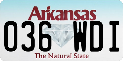 AR license plate 036WDI