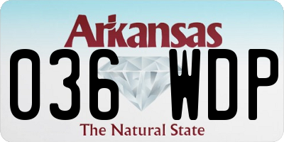 AR license plate 036WDP