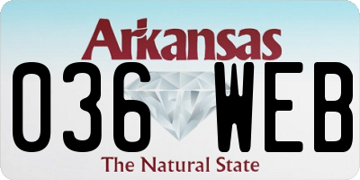 AR license plate 036WEB