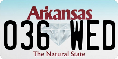 AR license plate 036WED