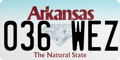 AR license plate 036WEZ