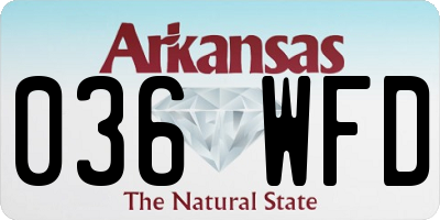AR license plate 036WFD