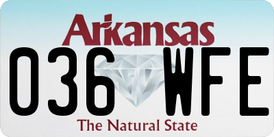 AR license plate 036WFE