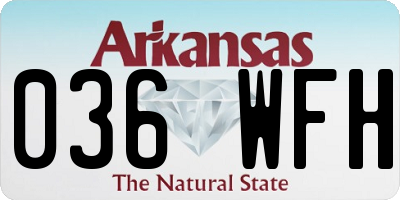AR license plate 036WFH