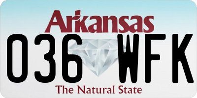 AR license plate 036WFK
