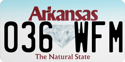 AR license plate 036WFM