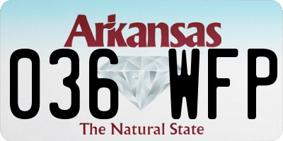AR license plate 036WFP