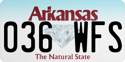 AR license plate 036WFS