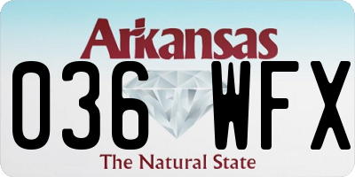 AR license plate 036WFX