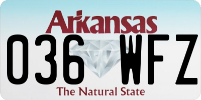 AR license plate 036WFZ