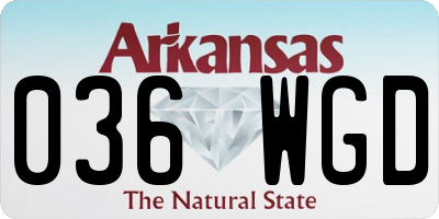 AR license plate 036WGD