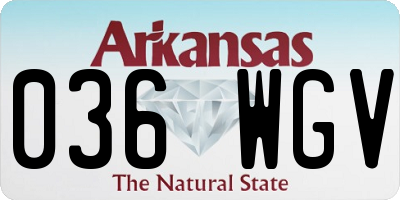 AR license plate 036WGV