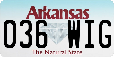 AR license plate 036WIG