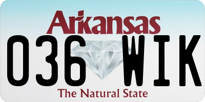 AR license plate 036WIK