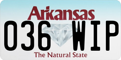 AR license plate 036WIP