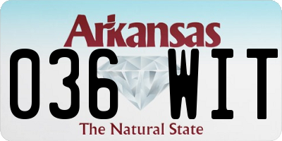 AR license plate 036WIT