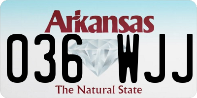 AR license plate 036WJJ