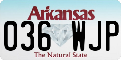 AR license plate 036WJP