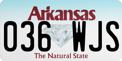 AR license plate 036WJS