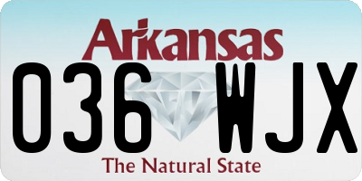AR license plate 036WJX