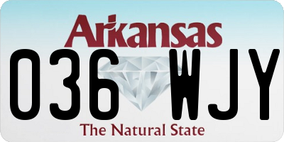 AR license plate 036WJY