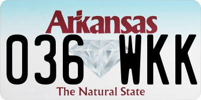 AR license plate 036WKK