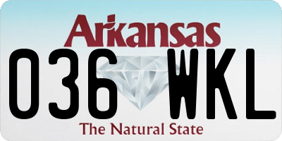 AR license plate 036WKL