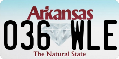 AR license plate 036WLE
