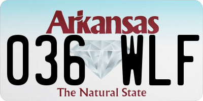 AR license plate 036WLF