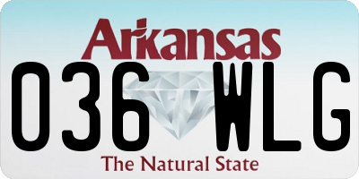 AR license plate 036WLG