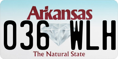 AR license plate 036WLH
