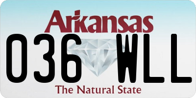 AR license plate 036WLL