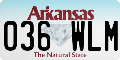 AR license plate 036WLM