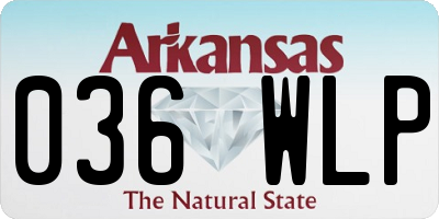 AR license plate 036WLP