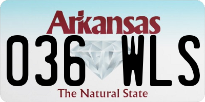 AR license plate 036WLS