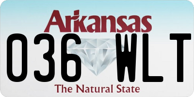 AR license plate 036WLT
