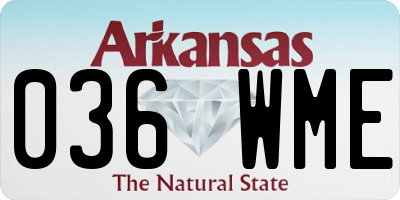 AR license plate 036WME