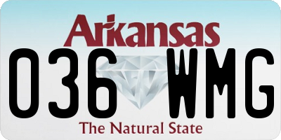 AR license plate 036WMG