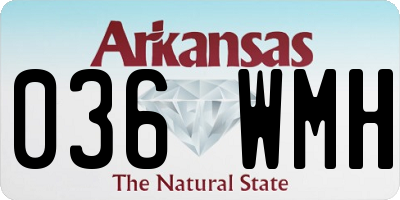 AR license plate 036WMH