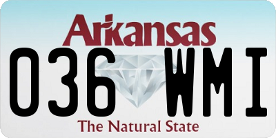 AR license plate 036WMI