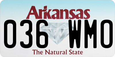 AR license plate 036WMO