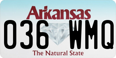 AR license plate 036WMQ