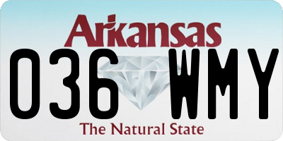 AR license plate 036WMY