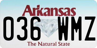 AR license plate 036WMZ