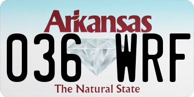 AR license plate 036WRF
