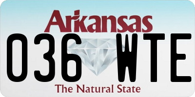 AR license plate 036WTE